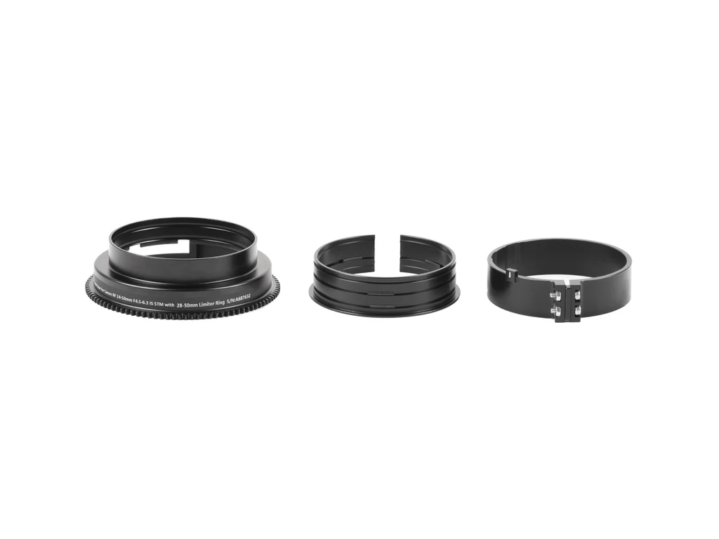 Nauticam RF2850-Z Zoom Gear for Canon RF 24-50mm F4.5-6.3 IS STM with 28-50mm Limitor Ring