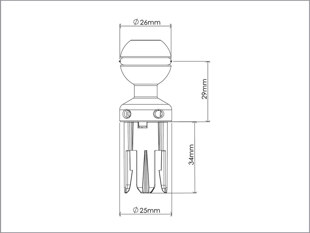 AOI Quick Release-11 in Ball Mount