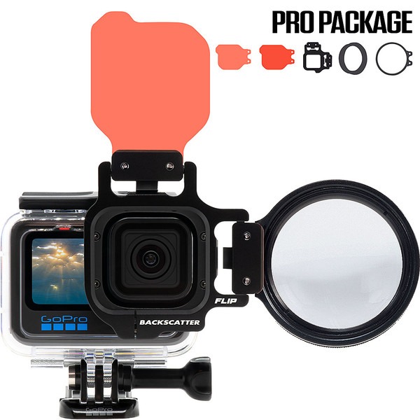 Backscatter FLIP11 Pro Package with SHALLOW & DIVE Filters & +15 MacroMate Mini Lens for GoPro HERO 5, 6, 7, 8, 9, 10, 11